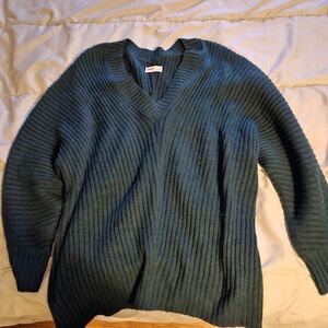 Sonoma Women's Deep Teal V-Neck Sweater